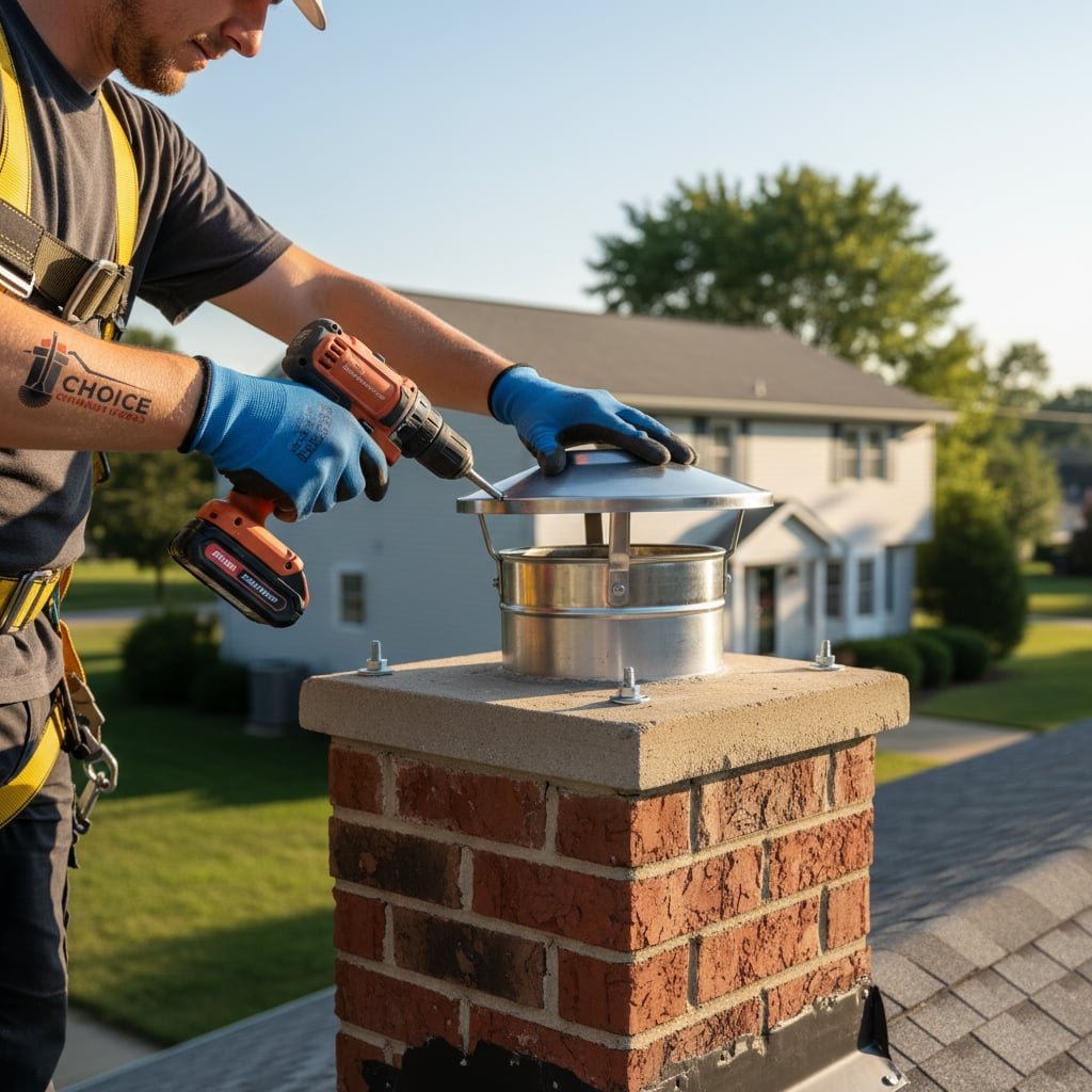 Houston Chimney Cap Installation